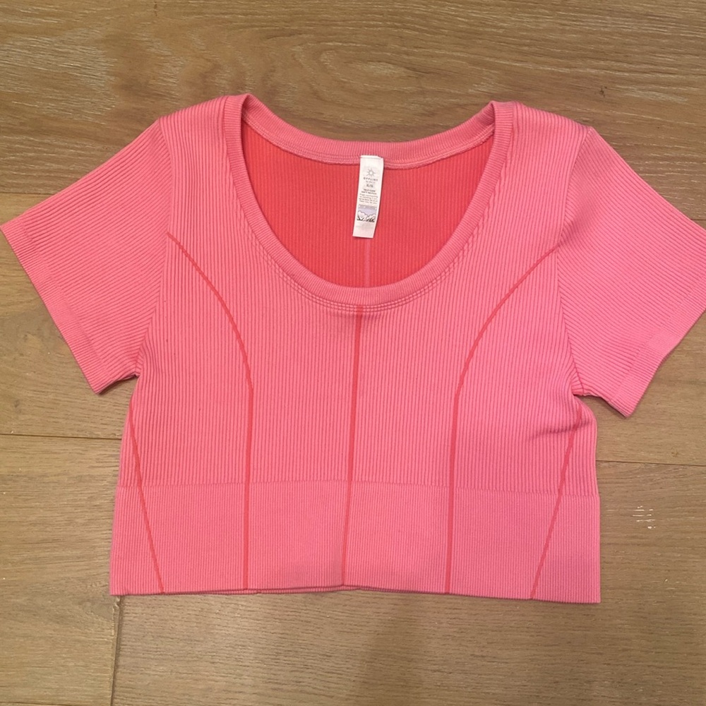 Aerie | Tops | Offline pink seamless corset crop top